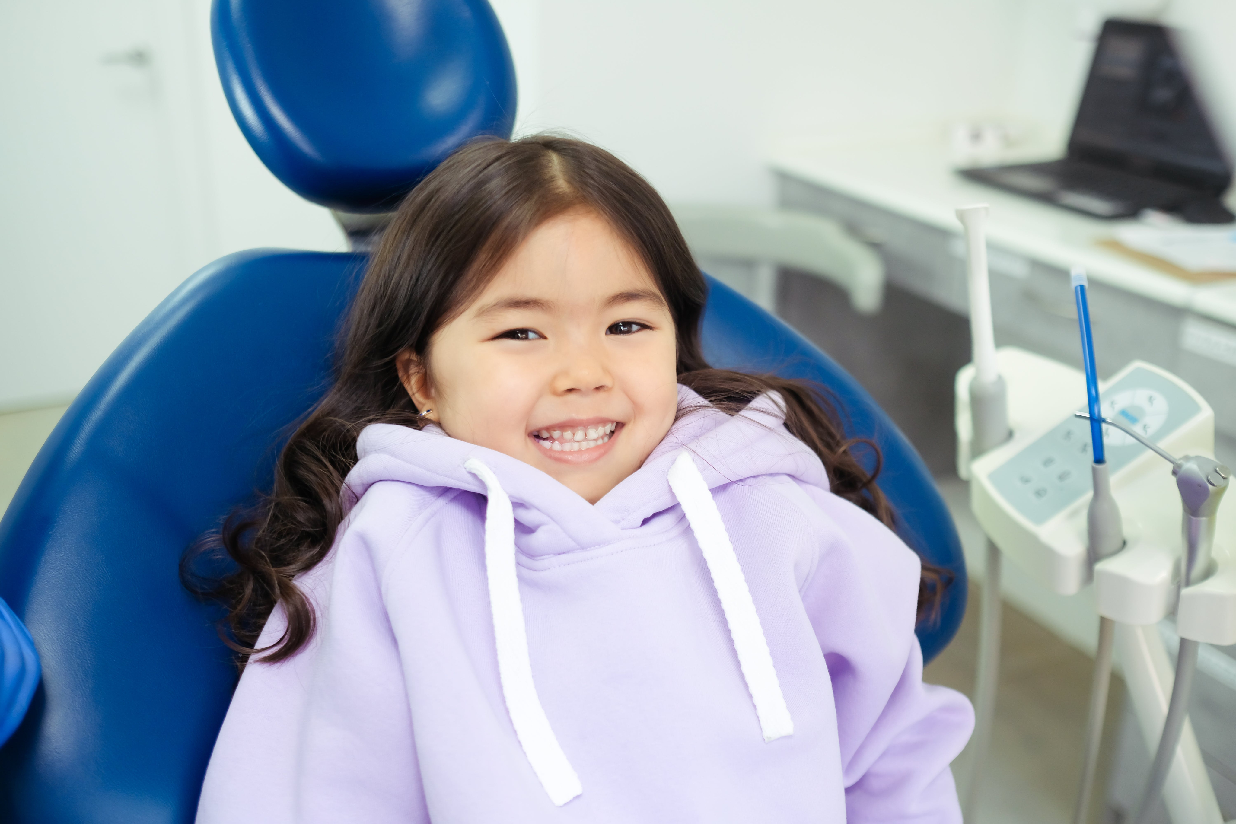 child in dentist chair